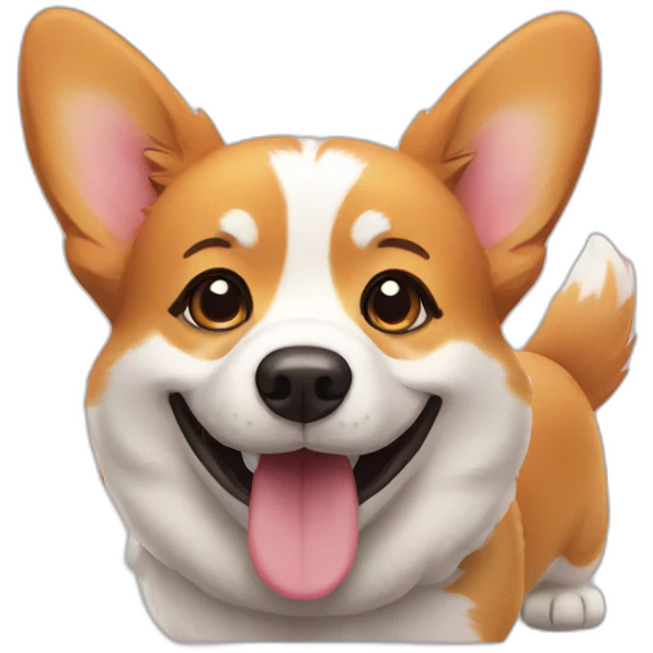 happy corgi emoji