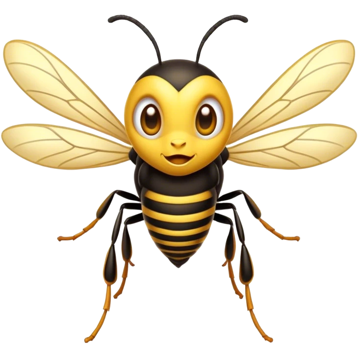 Cinematic Cheeky Wasp Portrait Emoji, Head tilted dramatically with an exaggeratedly shocked expression, featuring a slender, sharply striped body with wide, comically expressive eyes full of playful disbelief and animated, fluttering wings, Simplified yet hilariously expressive features, highly detailed, glowing with a slightly sassy glow, high shine, dramatic yet playful, stylized with an air of cheeky insect mischief, soft glowing outline, capturing the essence of a meme-worthy wasp that looks ready to buzz its way into viral fame! emoji