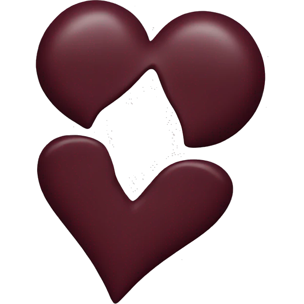 Burgundy heart  emoji