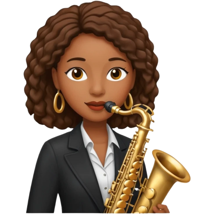 black woman Street Musician emoji