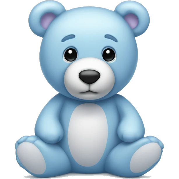 pastel blue teddy bear emoji