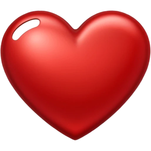 heart with a metallic red finish emoji