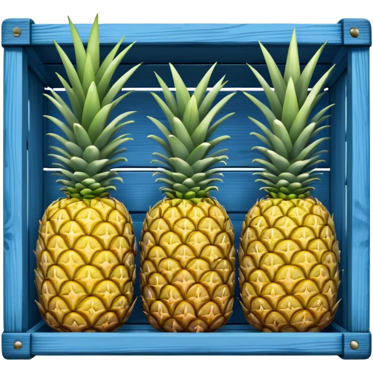 pineapples in a blue crate emoji