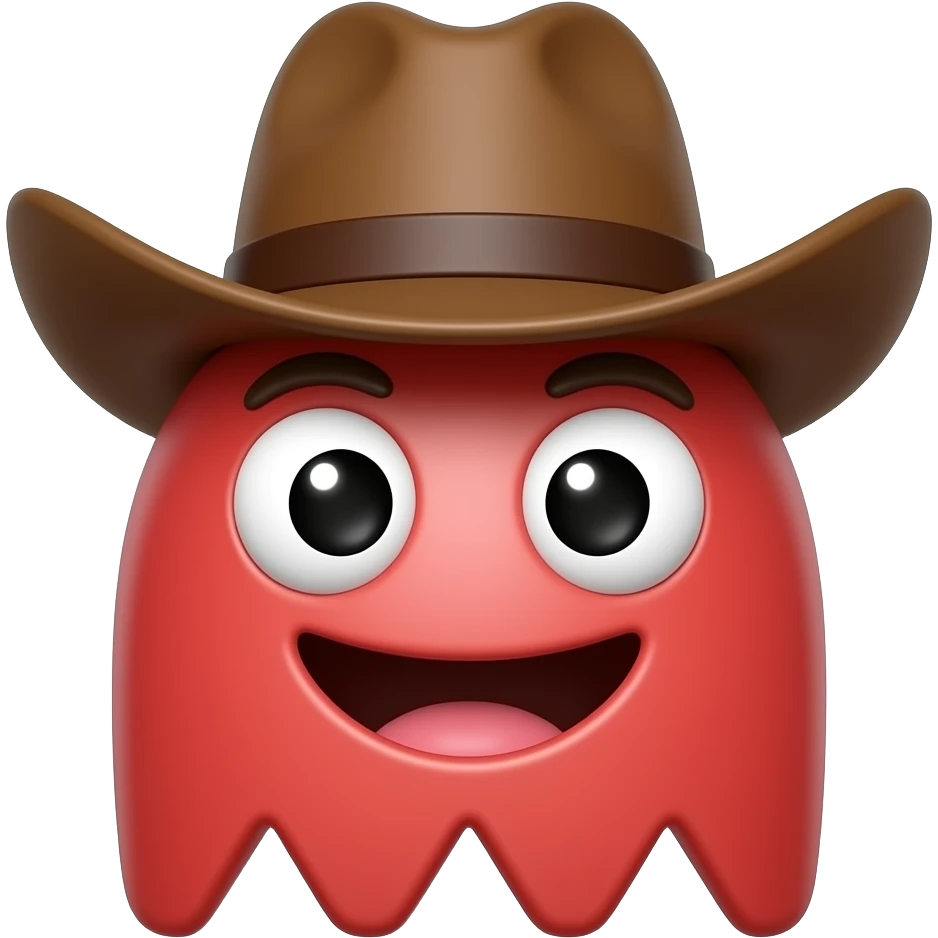 Cowboy Pac man character emoji