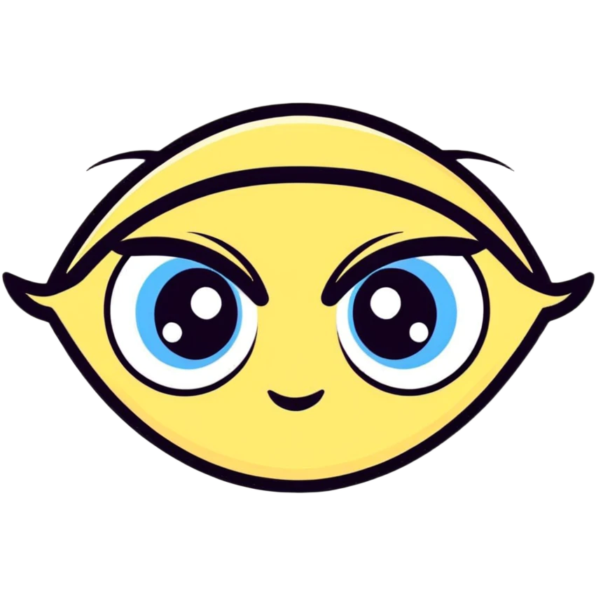 cartoon eye with long eyelashes emoji