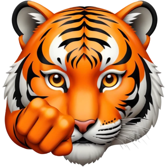 tiger face pointing finger forward for Twitch emote emoji
