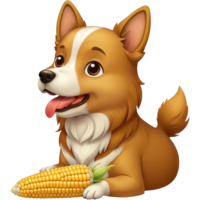 Dog eating corn  emoji