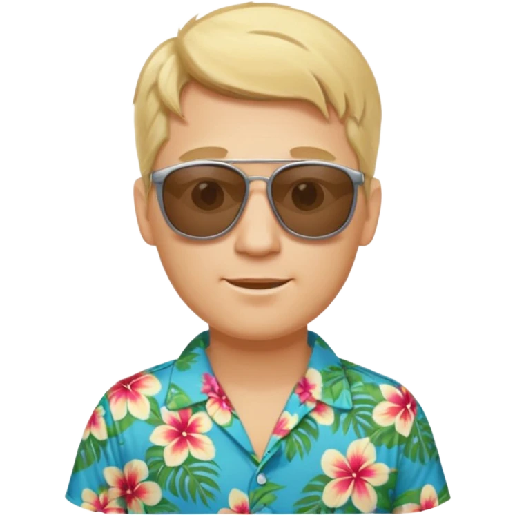 Blond man tourist emoji