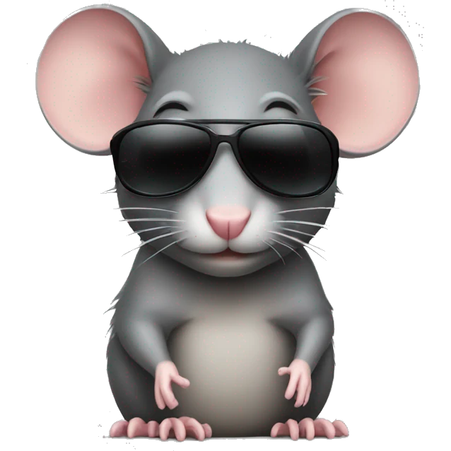 Rat with sunglasses emoji