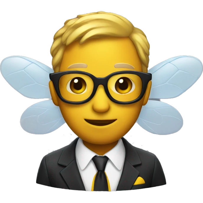 bee in a classic suit emoji