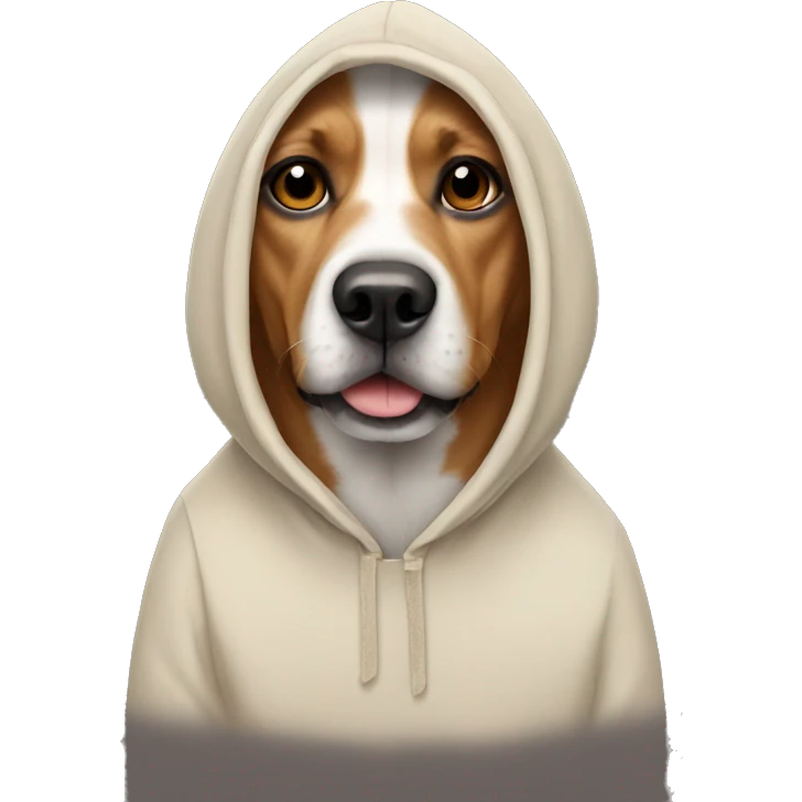 Dog wear hoods emoji