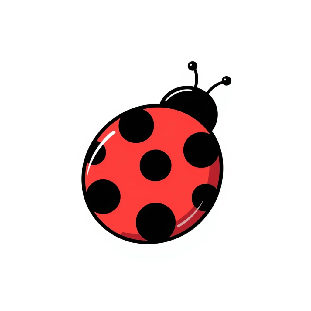 scarlet-colored ladybug with black dots on the back emoji