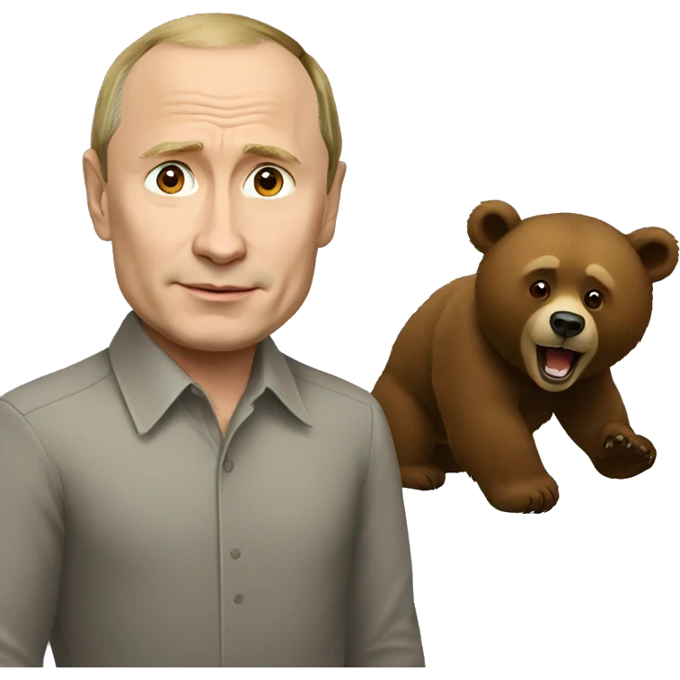putin and bear emoji