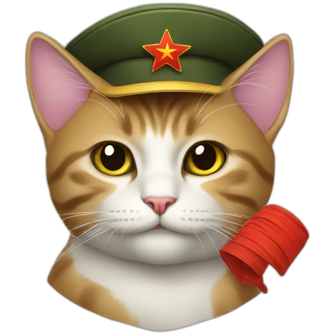 communist cat emoji