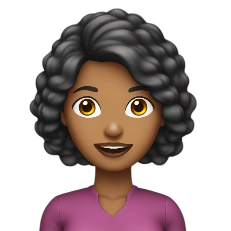 Mujer de cabello negro arriba de moto emoji