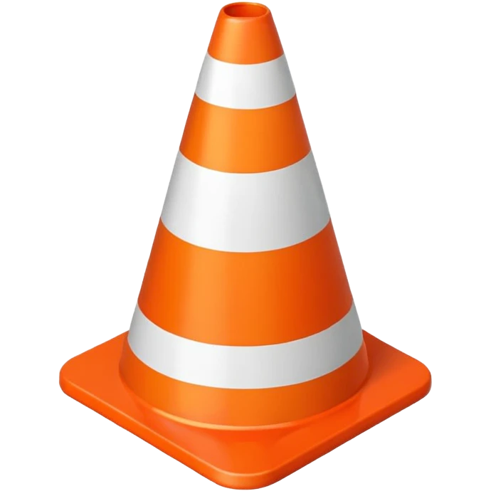 Warning Cone red emoji