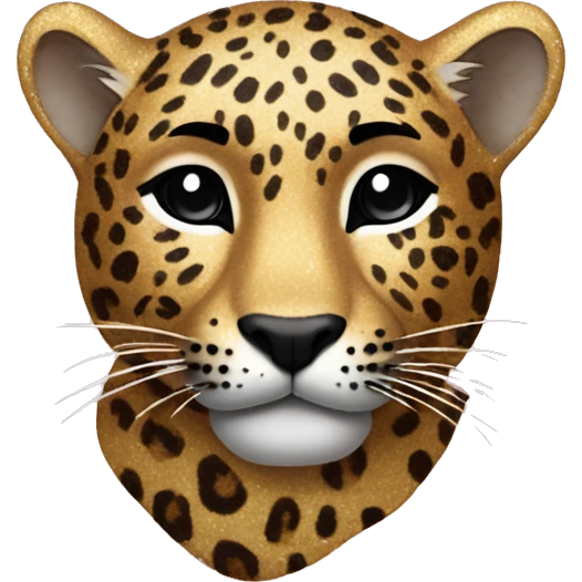 Leopard with glitter emoji