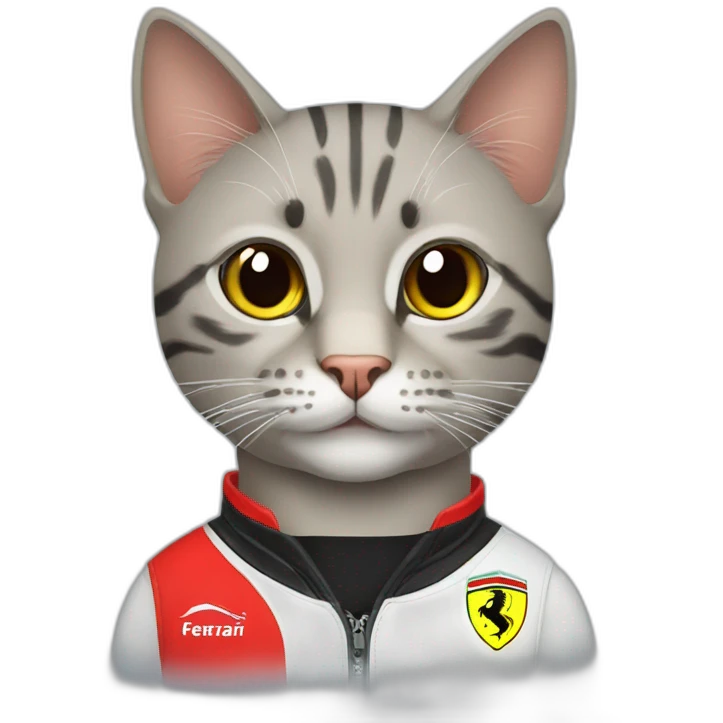cat supporter ferrari emoji