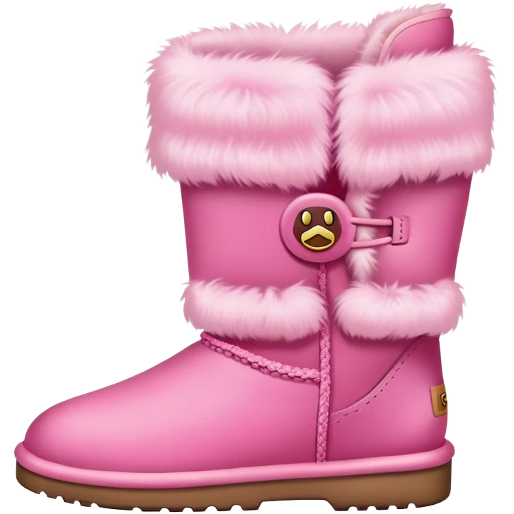 Cute pink Uggs with boots emoji