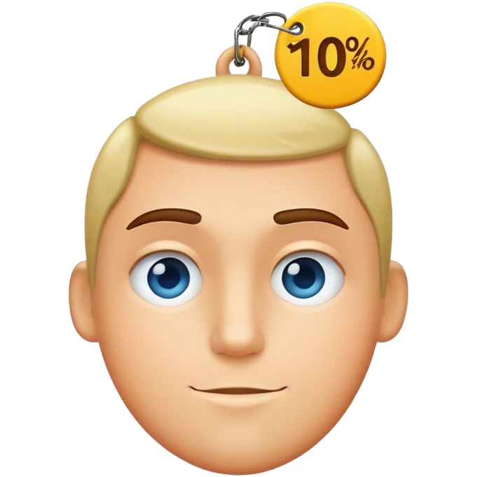 tag with ten percent off emoji