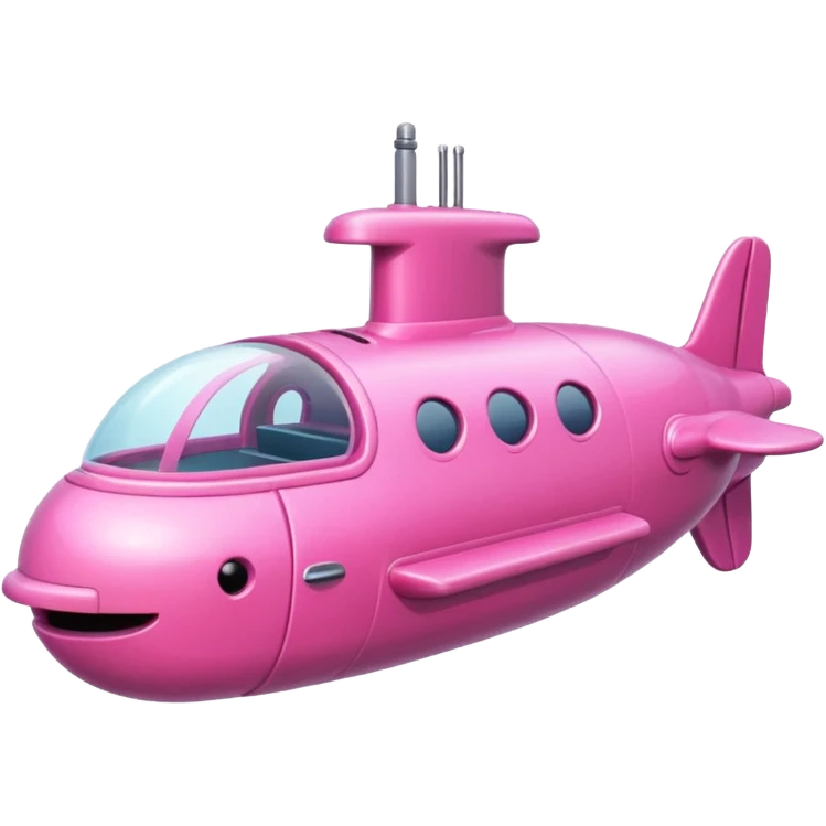 pink mini single submarine in cartoon  emoji