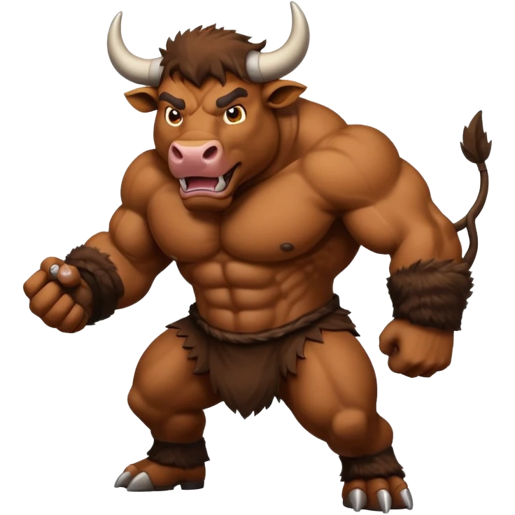 A mad bull emoji