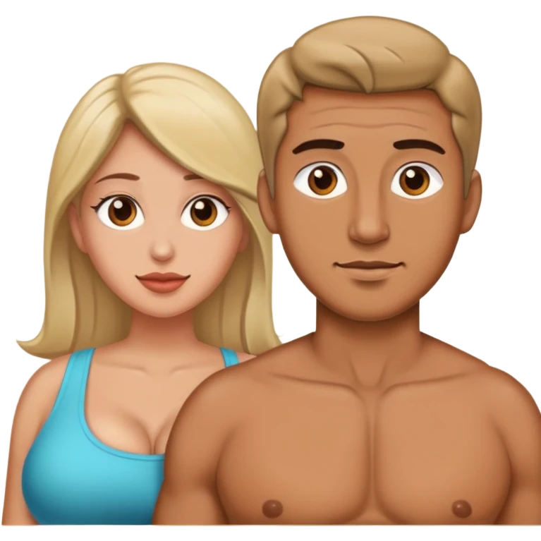 A man fucks the Woman with big tits emoji