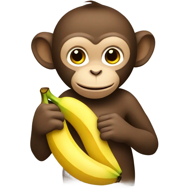 Monkey with banana  emoji