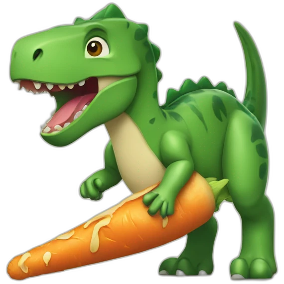Dinosor eat an roket emoji