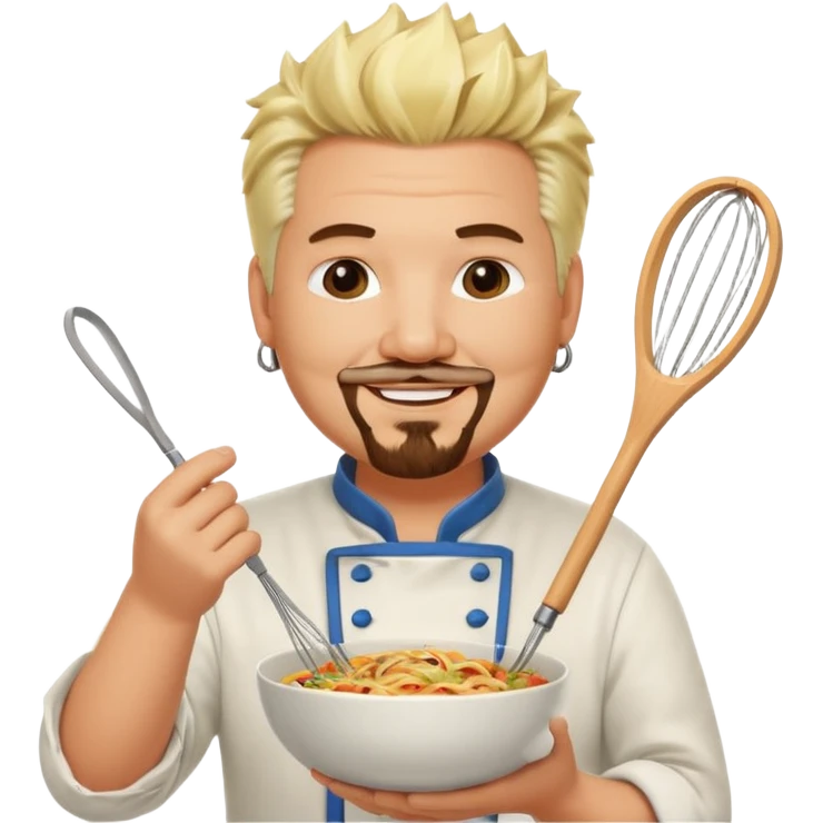 gut fieri chef holding whisk and bowl emoji