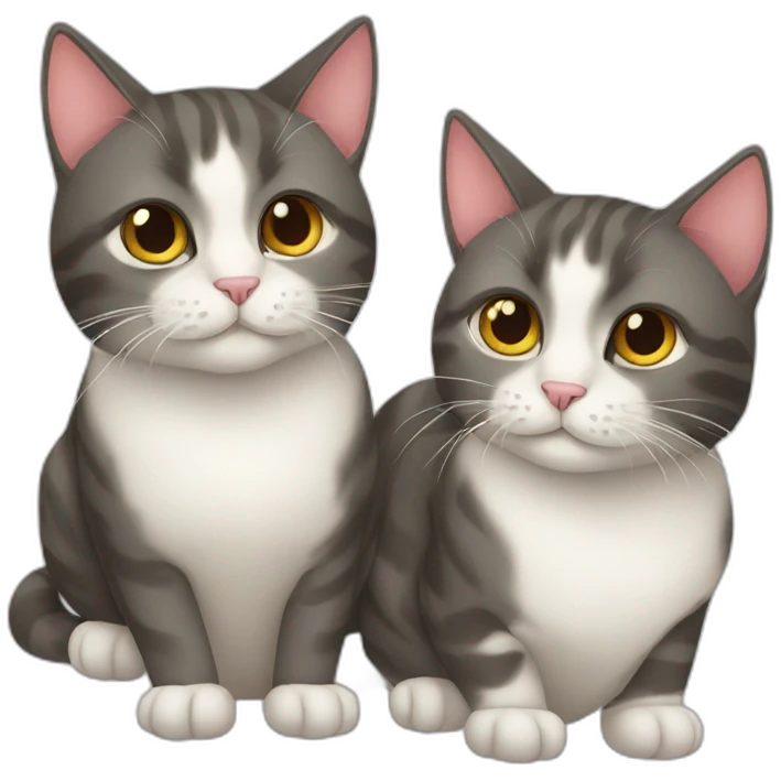 Two cats emoji