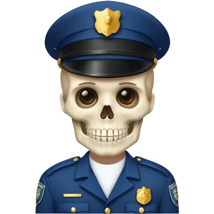 police carsad skeleton emoji