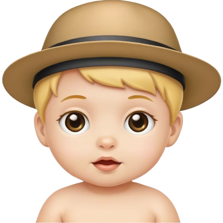Baby wearing a hat emoji