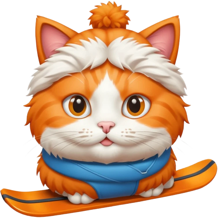 Un chat qui skie emoji
