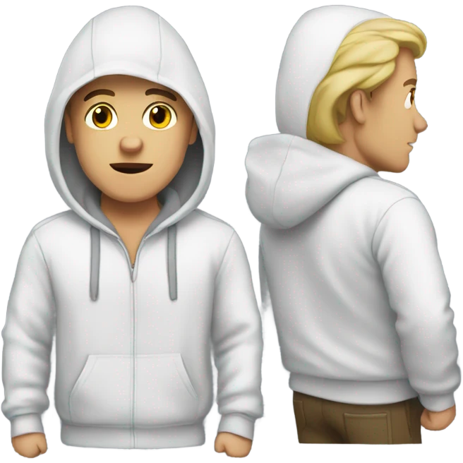 White man in a hoodie  emoji