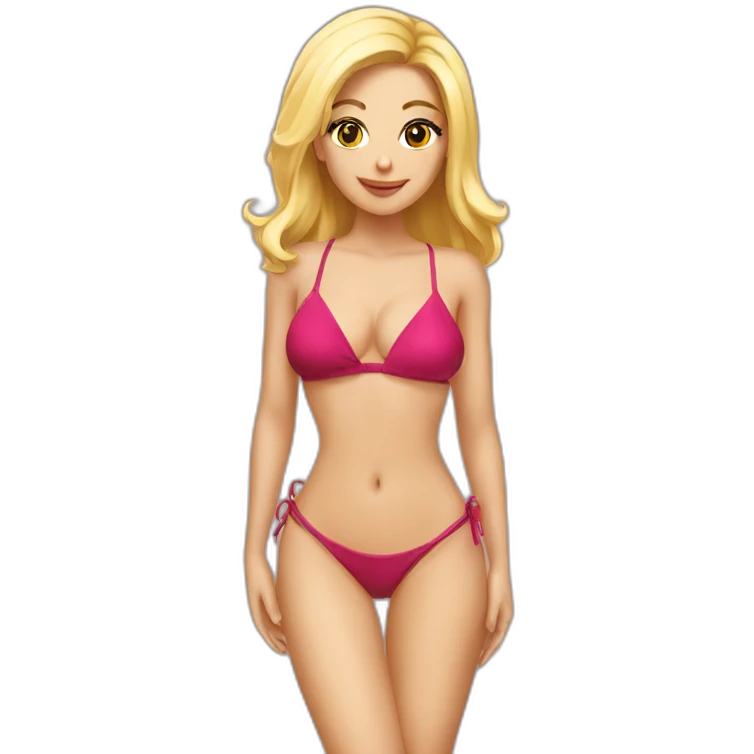 christmas-bikini-full-body-blonde emoji
