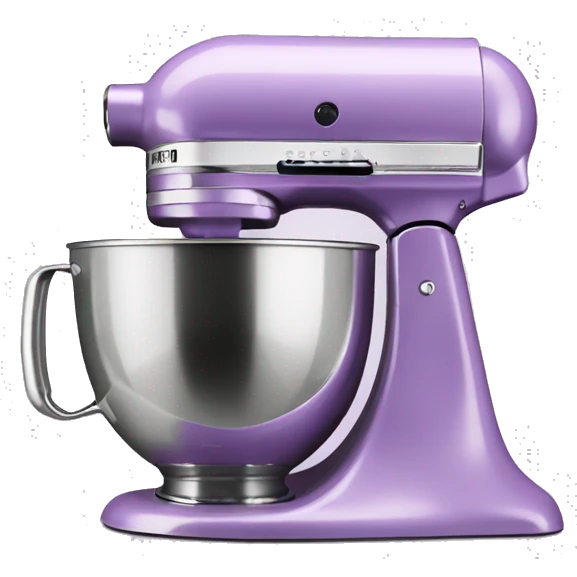 Realistic light purple kitchenaid mixer isolated.  emoji