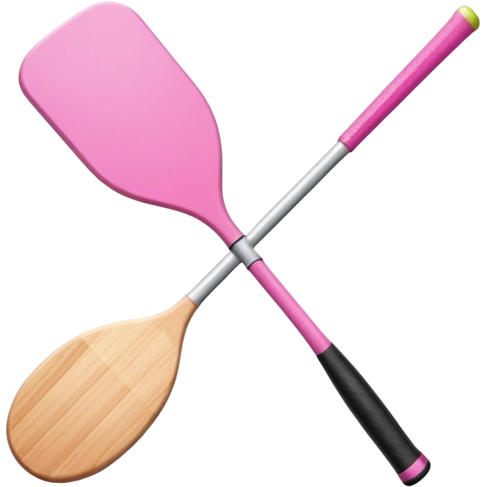 Pink paddle sport bat emoji