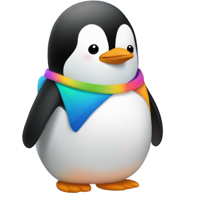 Penguin with a crop top on emoji