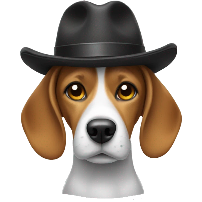 Beagle with a hat  emoji