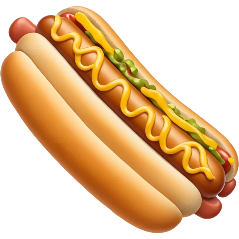Hot dog with a happy face on it emoji
