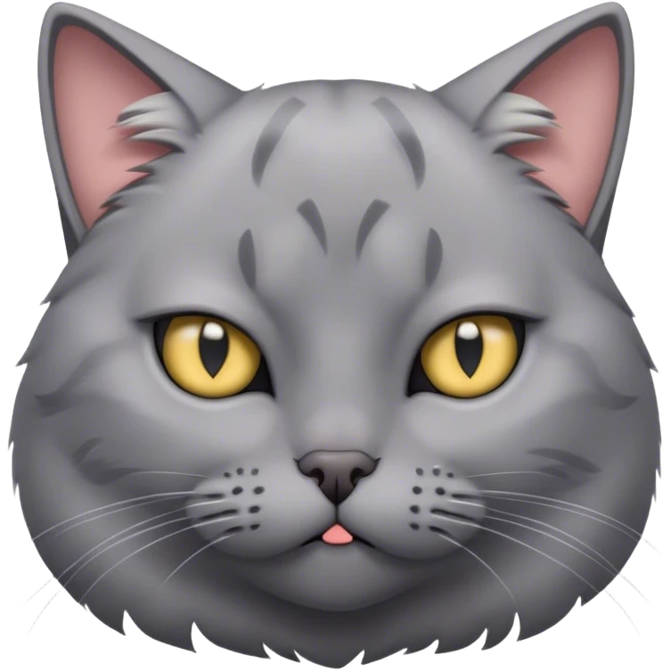annoyed grey cat rolling eyes  emoji