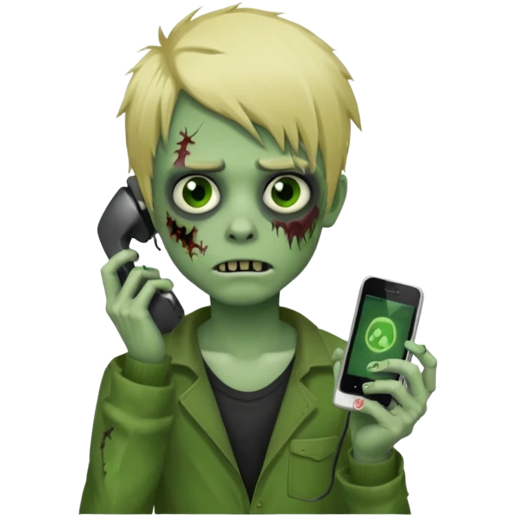 boy-zombie-with-blonde-emo-hair-and-green-skin-and-vegas-phones emoji