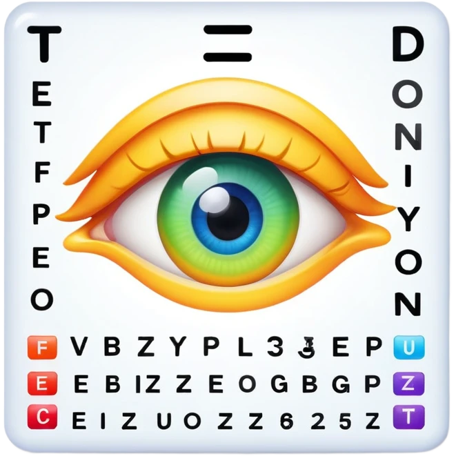 Colorful Eye chart  emoji