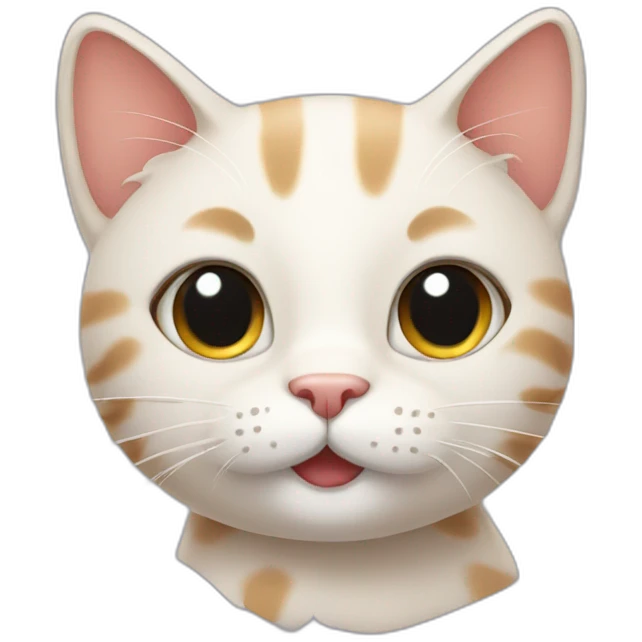 Cat with dimples emoji
