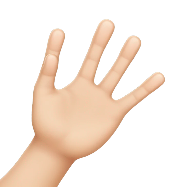 three fingers  emoji