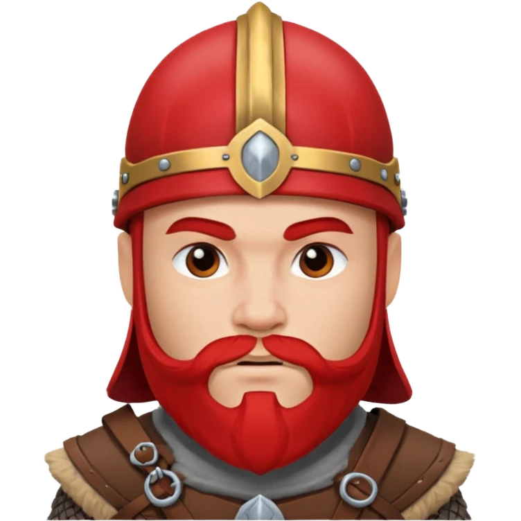 Viking avec casque rouge  emoji