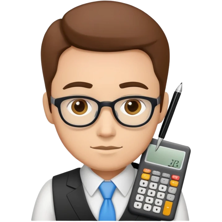 accountant with calculator and ledger emoji