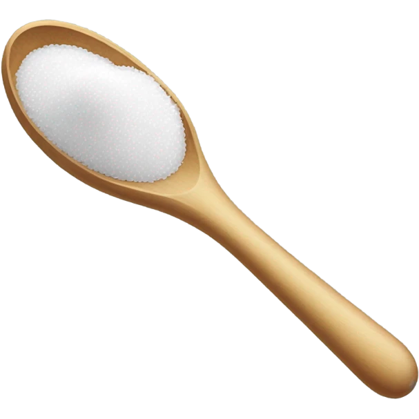Spoon with sugar in the spoon with lighter under emoji