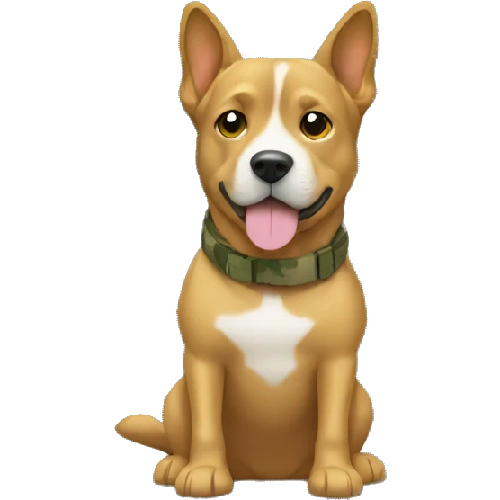 dog in camouflage  emoji